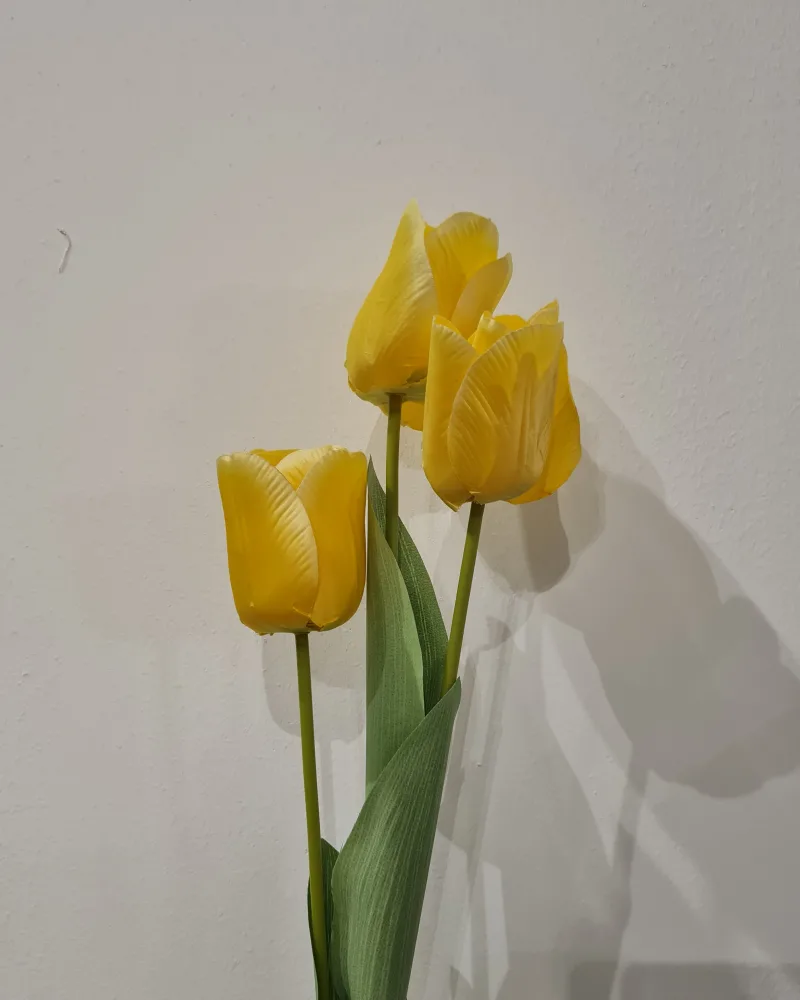 Artificial Flower Tulip Yellow #50066
