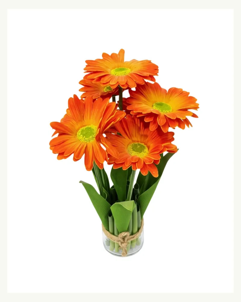 Artificial Gerbera Plant Orange #4550