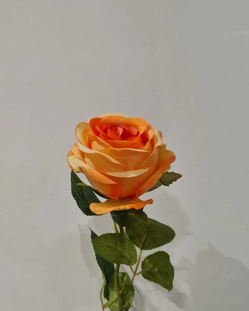 Artificial Flower Rose Orange #50777
