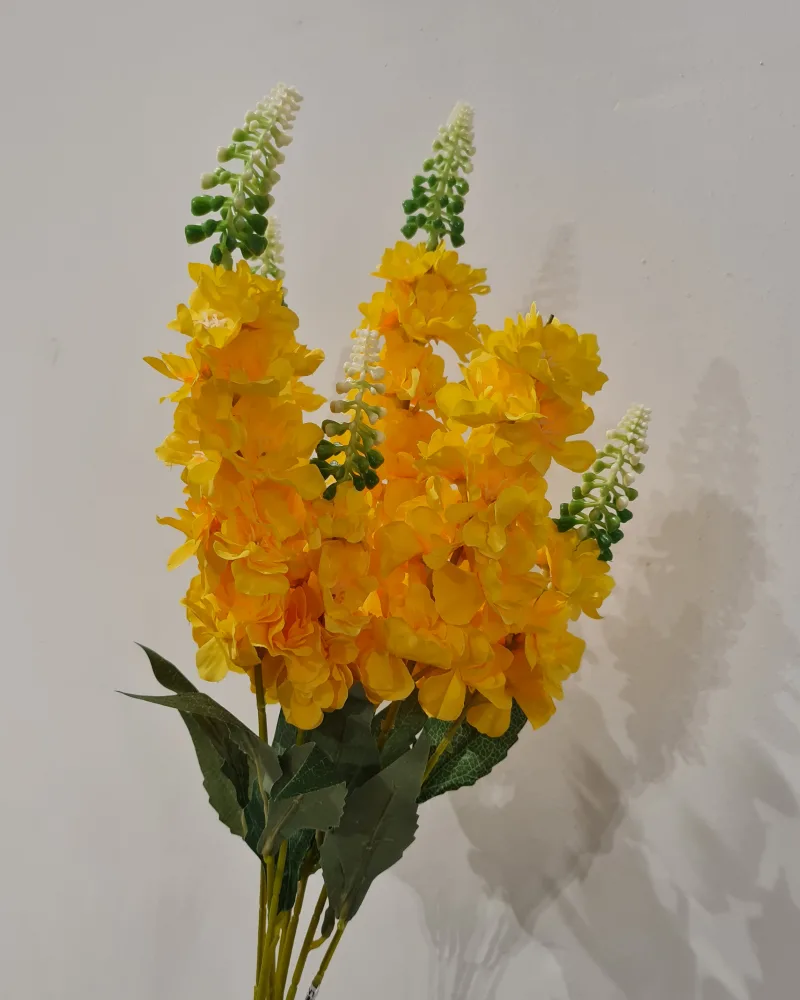 Artificial Flower Delphinium Yellow #52015